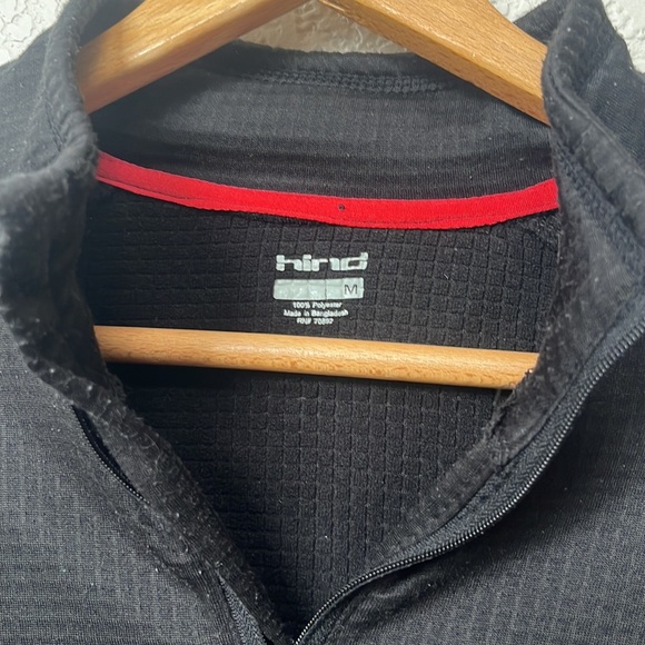 Hind Quarter Zip Up Sweater Mens Waffle Insulation Winter Gear Black Size Medium - Picture 3 of 7